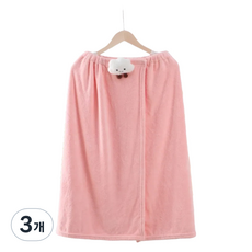 Royal Green 女性高爾夫飯店沐浴浴袍, 3個, 粉紅色