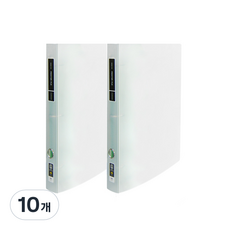 NOBLE 透明 Frontier Premium A4 3cm D型3孔活頁夾, 白色, 10個