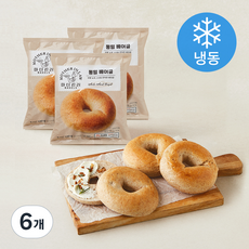 마더린러베이글 통밀 베이글 (냉동), 130g, 6개
