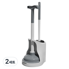 2in1 변기관리 청소솔 풀세트, 혼합색상, 2세트