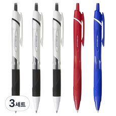 제트스트림 볼펜 5p 세트 0.5mm, 블랙, 레드, 블루, 3세트
