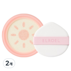 엘로엘 딸기우유 톤업 빅 선쿠션 리필 SPF50 PA++++, 2개, 25g