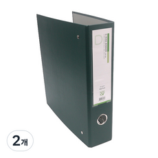 Alpha 合紙 D型環 A4 活頁夾 KD304 3孔 7cm, 綠色, 2個