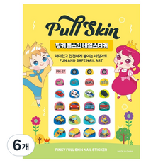 Pinky Tonky 兒童全版美甲貼, 6個, AN-27(噗隆噗隆)