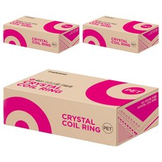 카피어랜드 3 : 1 PET 코일링 135개입, 8mm, 화이트, 3개