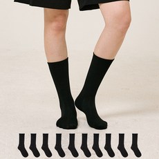 1996스탠다드 여성용 롱 골지 크루 삭스 긴 양말 10켤레 세트