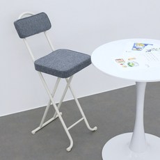 밴프 패브릭 접이식 홈바체어 아일랜드식탁의자, 그레이, 1개