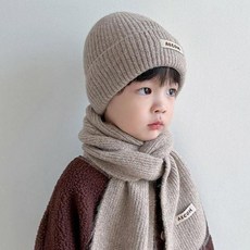KIZTREE 兒童針織毛帽 + 圍巾套組 WS-008