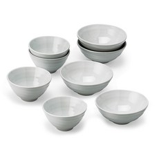 KwangJuYo Me系列4人飯碗8件組, 8入(飯碗4入+湯碗4入), Snow