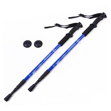 Ignis 穩固輕量直柄3節登山杖 2入, 藍色