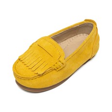 LA STELLA 兒童麂皮皮革流蘇樂福鞋