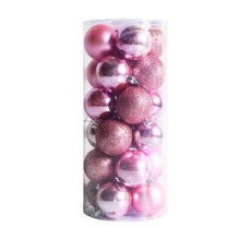 SSO&YOUNG 基本款聖誕樹裝飾球 吊飾 24p 組, 玫瑰金