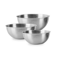 Perchef 無研磨劑不鏽鋼攪拌碗3件組, 1套, 攪拌碗 20cm + 24cm + 28cm