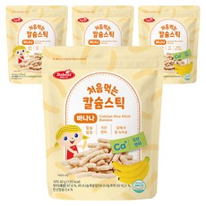 베베스트 처음먹는 칼슘 스틱 과자, 바나나, 40g, 4개