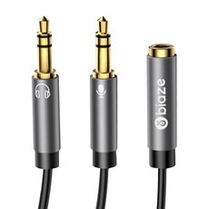 畢亞茲 biaze 3.5mmAUX音頻轉換線 耳麥二合一 20cm柔軟線身, Y6, 1條