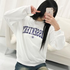 PEONIST Oversize圓領字母大學T