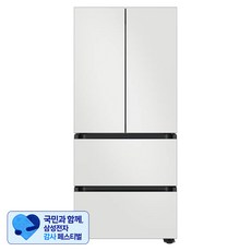 [삼성 감사 페스티벌] [색상선택형] 삼성전자 비스포크 490L 4도어 냉장고 AI 김치플러스 방문설치, 코타화이트, RQ49DB9402AP