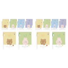 PENPIA 1 000 小學線圈筆記本 10格書寫 通用, 隨機出貨, 20個