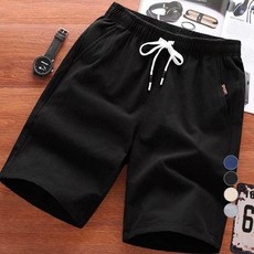 WIZI korea 男款亞麻5分運動綁帶鬆緊帶短褲 WI053PN