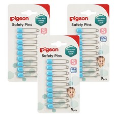 pigeon 貝親 別針組 9入, 顏色隨機, 3組