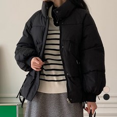 afinar 女款高領抽繩短鋪棉外套