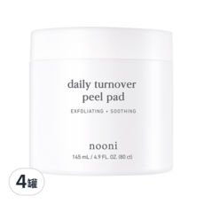 Nooni 修復煥膚去角質棉片 每日更換 80片 145ml, 4罐