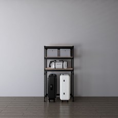 SPEEDRACK 韓國製造 下方開放式 洗衣機 烘衣機 鐵製層架, 黑色, 3.5層