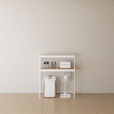 스피드랙 국내 제조 하단오픈형 세탁기 건조기 철제 선반, 화이트, 2.5단