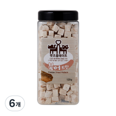 펫츠플레이트 반려동물 동결건조 간식, 북어트릿, 120g, 6개