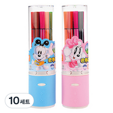 블루마토 강아지 원통 사인펜 12색 케이스 No.988-12, 랜덤 발송, 10세트
