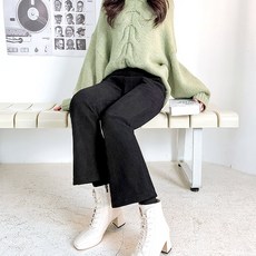 페이퍼먼츠 여성용 라인짱 보온짱 컬러짱 코듀로이 기모안감 부츠컷 팬츠 03507