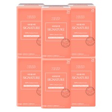 내츄럴코튼 시그니처 팬티라이너, 롱, 26개입, 6개