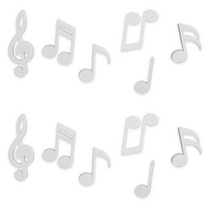 JAYRO 冰箱迷你音符磁鐵 6種 x 2入組, 白色