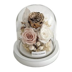 FLORA FLOWER 迷你永生花夜燈, 高雅白金