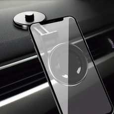 安裝型車用MagSafe磁吸式折疊手機支架, 黑色, 1個