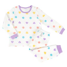 Maykids 童款圓點愛心保暖長袖家居套裝