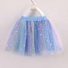 우주아이 여아용 펄 레인보우 샤스커트