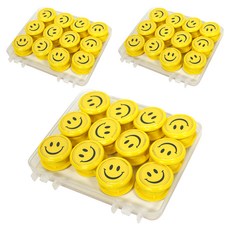 스마일메모홀더_MSMH-35mm_24개입, 노랑, 3세트