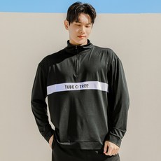 TUBE TREE 男款半拉鍊防磨衣 寬鬆版型套頭風衣上衣 A8222