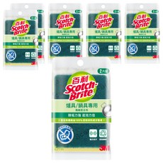 3M Scotch-Brite 百利 海綿菜瓜布 爐具/鍋具專用, 2片, 6包