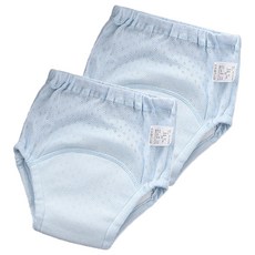 Bebehome居家生活 6層紗紗布學習褲/透氣親膚尿布褲 14~23kg, 藍色, 2件