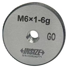 INSIZE 公制螺紋環規 M6x1-6g, 1個