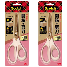 3M Scotch 二合一開箱剪刀，鈦金屬8吋，易剪快拆開箱神器, SS-U-T8, 2支