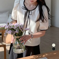 afinar 女款抽繩泡泡袖襯衫