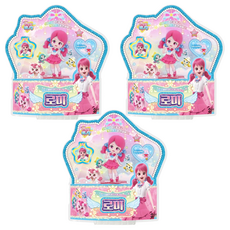 캐치티니핑 슈팅스타 로미 피규어 + 슈팅스타팩트 + 꾸미기 스티커 + 로미스타 메달 + 보관함 세트, 3세트