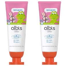 Albis 高含氟防蛀護理 覆盆子香兒童牙膏, 75g, 2個