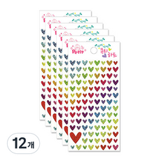 Petit 閃亮可愛愛心 da5246, 混合顏色, 12個