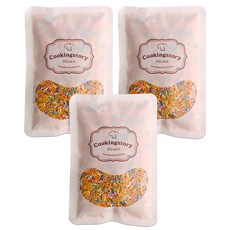쿠킹스토리 레인보우 스프링클, 500g, 3개