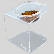 링펫 강아지 고양이 아크릴 유리 식기 1구, 투명, 1개