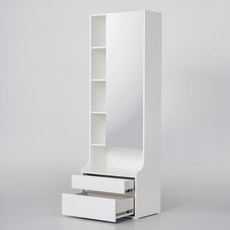 도모 루체오 와이드 전신거울 수납장 600 방문설치, 화이트